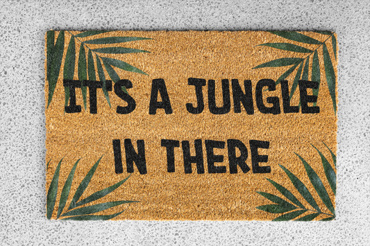 "It's A Jungle in There" Custom Door Mat